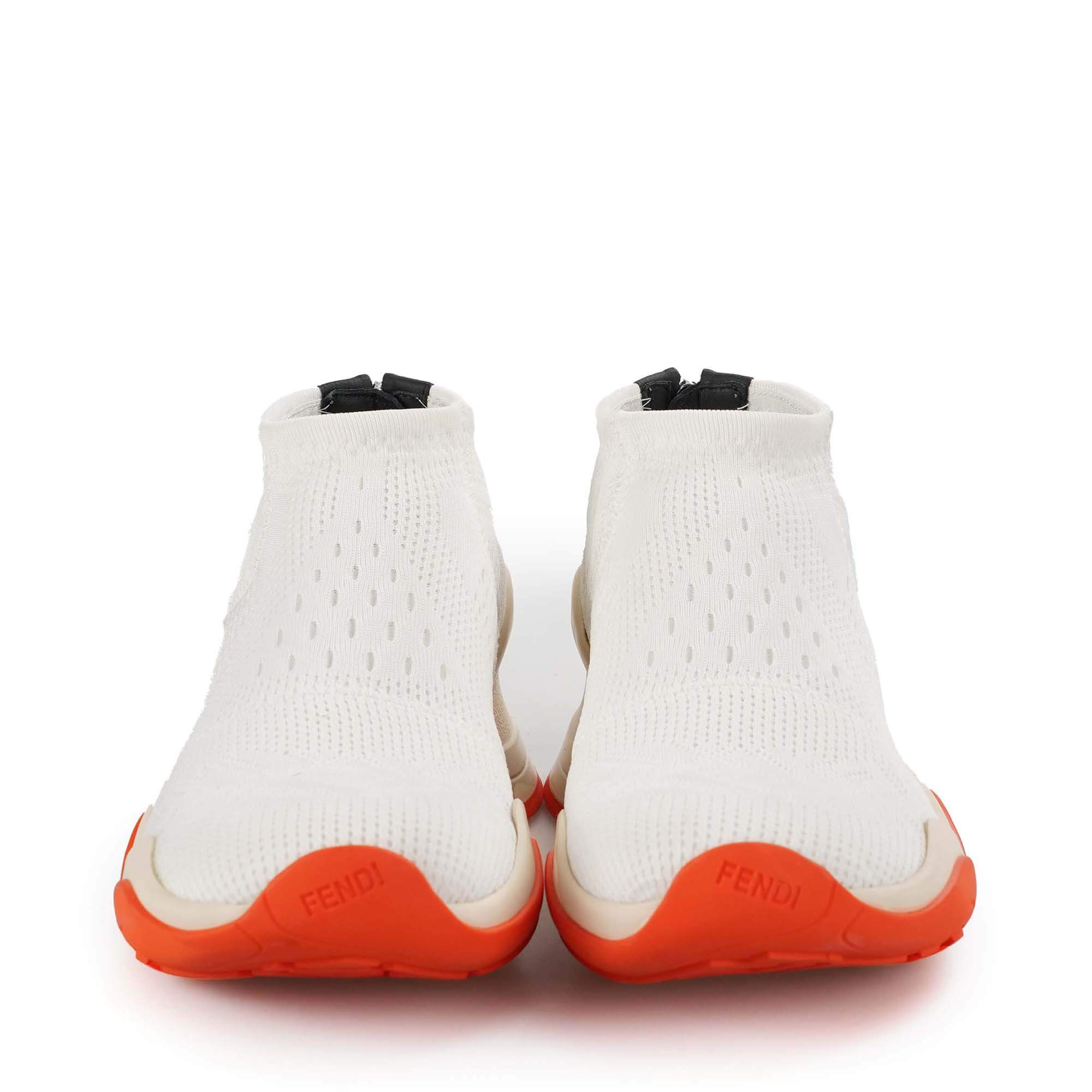 Fendi - White Knit FFluid Sneakers 